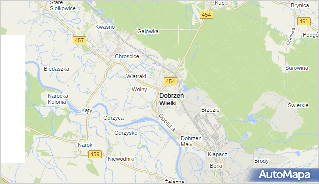 mapa Dobrzeń Wielki, Dobrzeń Wielki na mapie Targeo