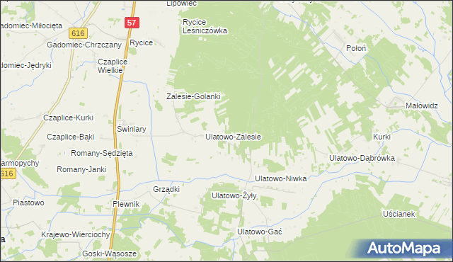 mapa Ulatowo-Janowięta, Ulatowo-Janowięta na mapie Targeo