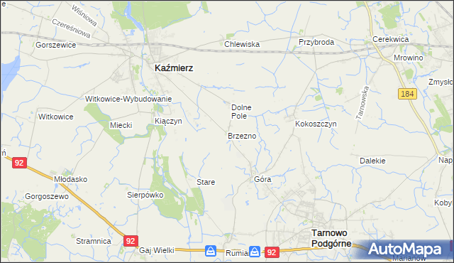 mapa Brzezno, Brzezno na mapie Targeo