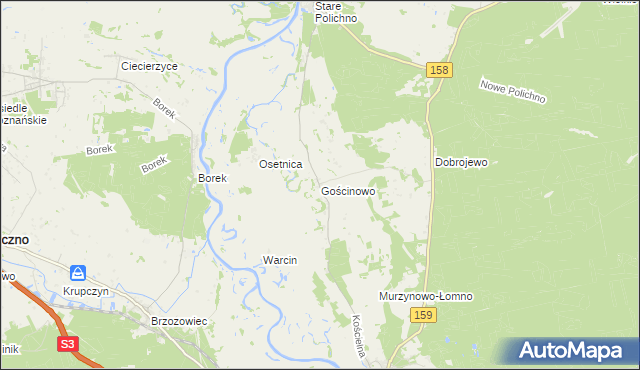 mapa Gościnowo, Gościnowo na mapie Targeo