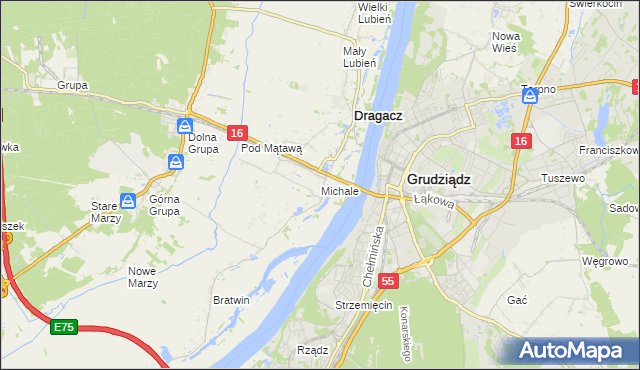 mapa Michale, Michale na mapie Targeo