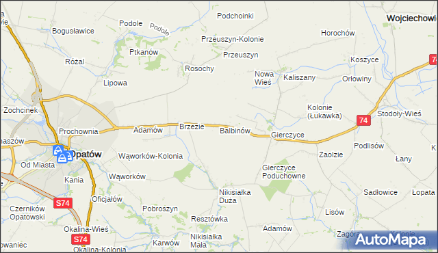 mapa Balbinów, Balbinów na mapie Targeo