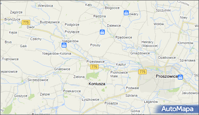 mapa Chorążyce, Chorążyce na mapie Targeo