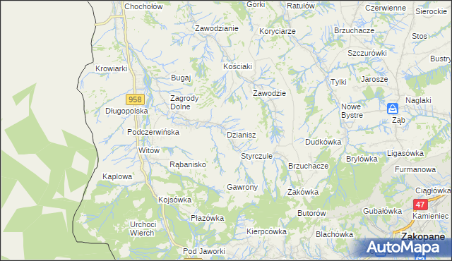 mapa Dzianisz, Dzianisz na mapie Targeo