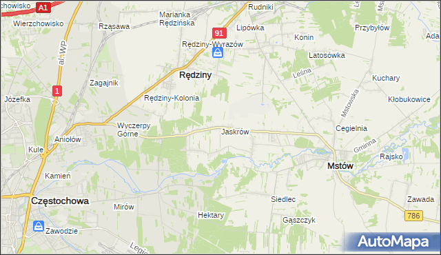 mapa Jaskrów, Jaskrów na mapie Targeo