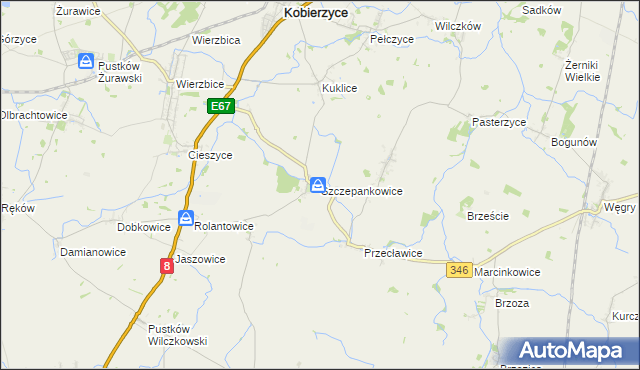 mapa Szczepankowice, Szczepankowice na mapie Targeo