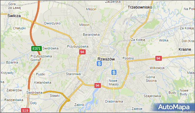 mapa Rzeszów, Rzeszów na mapie Targeo