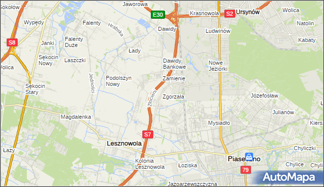 mapa Zgorzała, Zgorzała na mapie Targeo