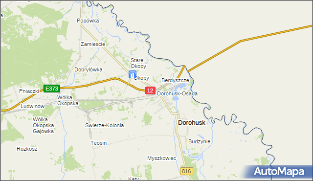 mapa Dorohusk-Osada, Dorohusk-Osada na mapie Targeo