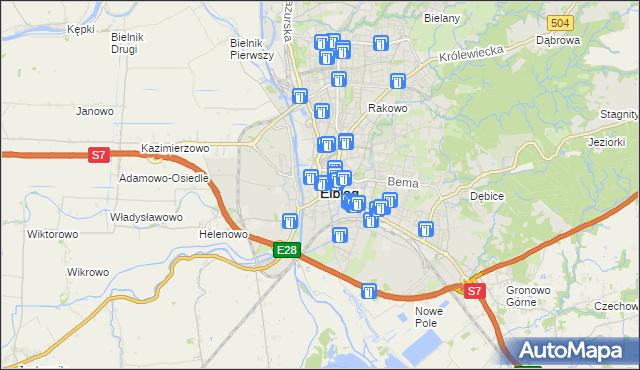 mapa Elbląga, Elbląg na mapie Targeo