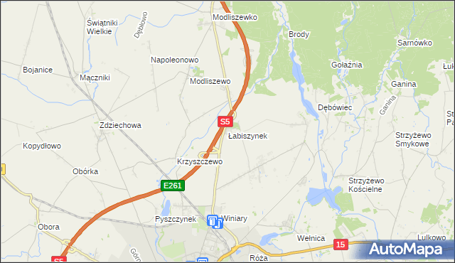 mapa Łabiszynek, Łabiszynek na mapie Targeo