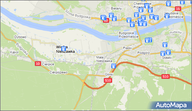 mapa Mała Nieszawka, Mała Nieszawka na mapie Targeo