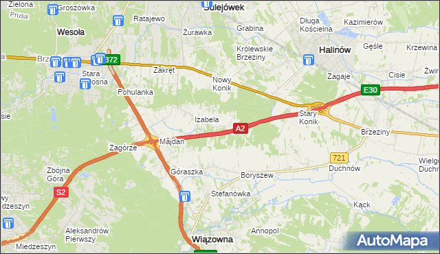 mapa Michałówek gmina Wiązowna, Michałówek gmina Wiązowna na mapie Targeo