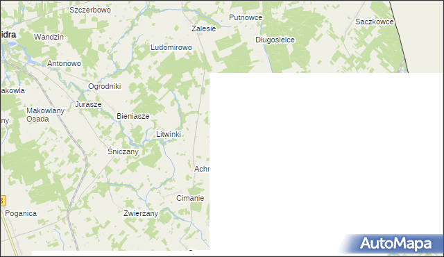 mapa Mieleszkowce Pawłowickie, Mieleszkowce Pawłowickie na mapie Targeo