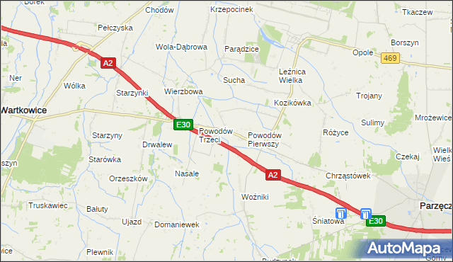 mapa Powodów Drugi, Powodów Drugi na mapie Targeo