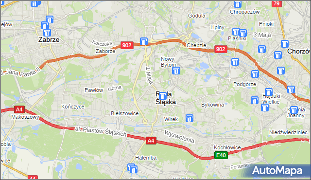 mapa Rudy Śląskiej, Ruda Śląska na mapie Targeo
