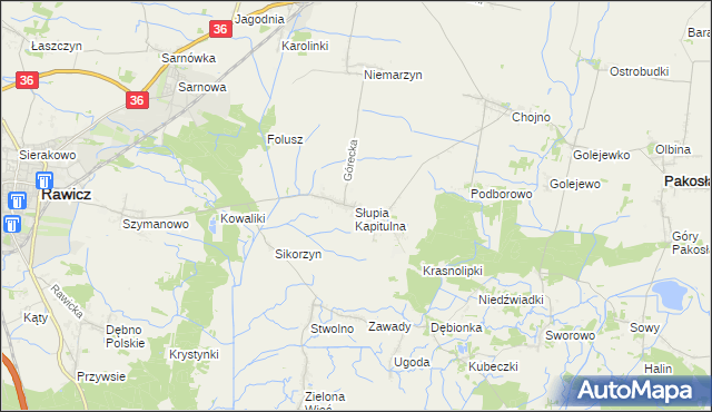 mapa Słupia Kapitulna, Słupia Kapitulna na mapie Targeo