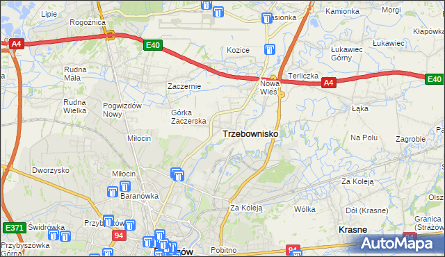 mapa Trzebownisko, Trzebownisko na mapie Targeo