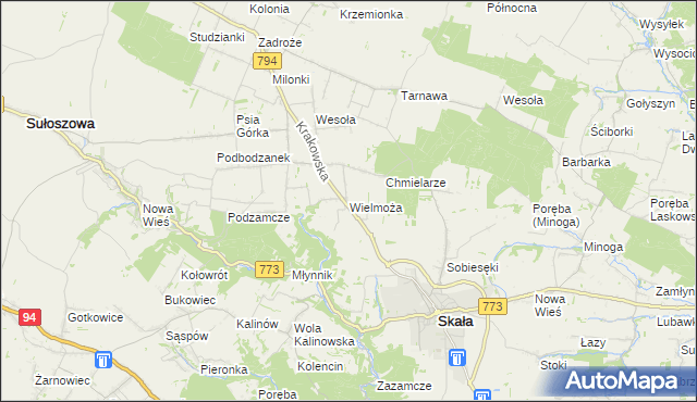 mapa Wielmoża, Wielmoża na mapie Targeo