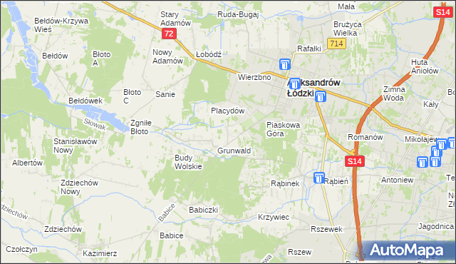 mapa Wola Grzymkowa, Wola Grzymkowa na mapie Targeo