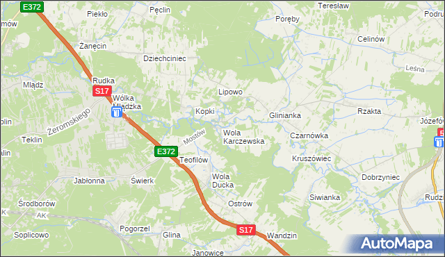 mapa Wola Karczewska, Wola Karczewska na mapie Targeo