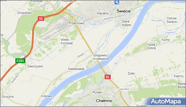 mapa Głogówko Królewskie, Głogówko Królewskie na mapie Targeo