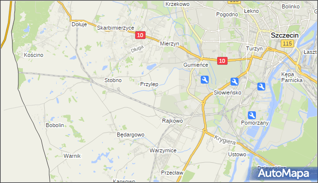mapa Ostoja gmina Kołbaskowo, Ostoja gmina Kołbaskowo na mapie Targeo