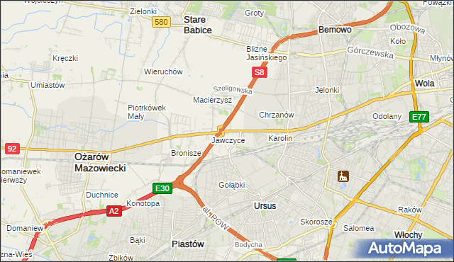 mapa Mory gmina Ożarów Mazowiecki, Mory gmina Ożarów Mazowiecki na mapie Targeo
