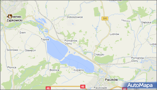 mapa Mrokocin, Mrokocin na mapie Targeo