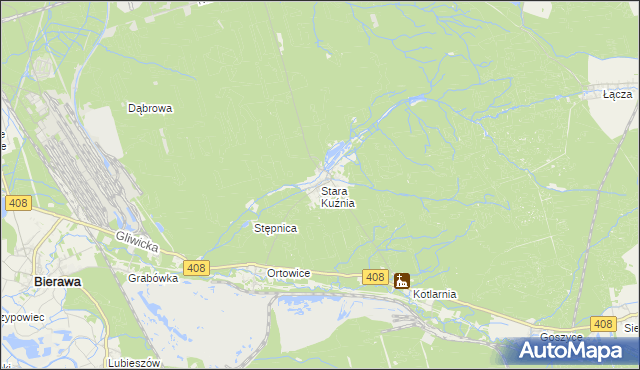 mapa Stara Kuźnia, Stara Kuźnia na mapie Targeo