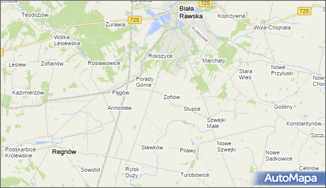mapa Zofiów, Zofiów na mapie Targeo