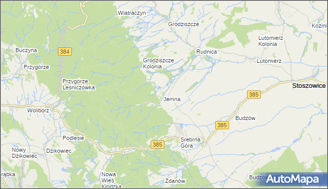 mapa Jemna, Jemna na mapie Targeo