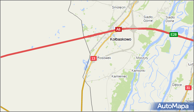 mapa Rosówek, Rosówek na mapie Targeo