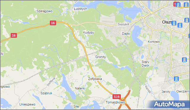 mapa Gronity, Gronity na mapie Targeo