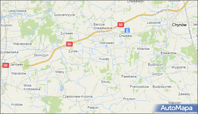 mapa Kukały, Kukały na mapie Targeo