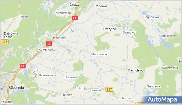 mapa Marszewiec, Marszewiec na mapie Targeo