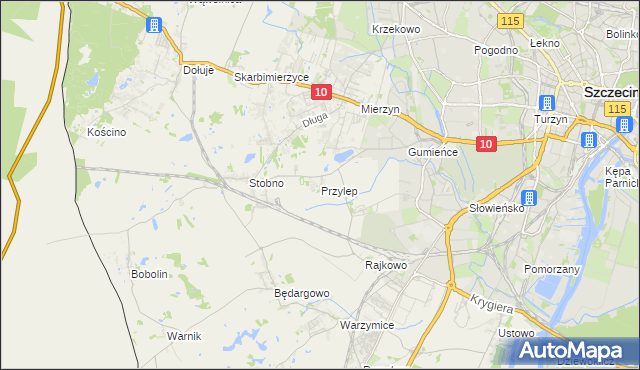 mapa Przylep, Przylep na mapie Targeo