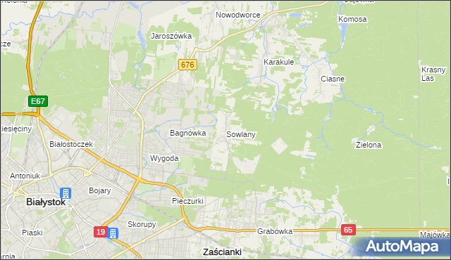 mapa Sowlany, Sowlany na mapie Targeo