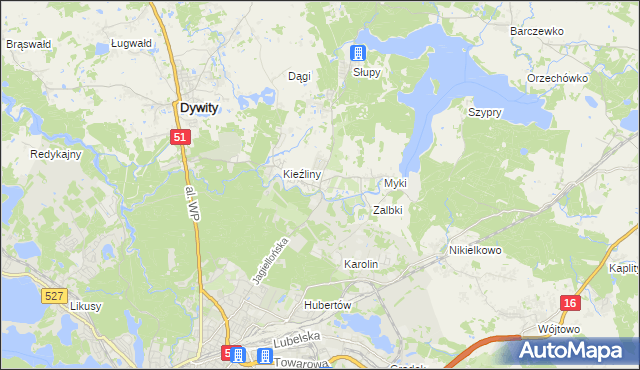 mapa Wadąg, Wadąg na mapie Targeo