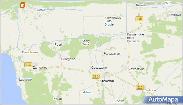 mapa Łętowice gmina Krokowa, Łętowice gmina Krokowa na mapie Targeo