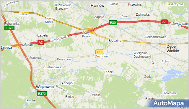 mapa Duchnów, Duchnów na mapie Targeo