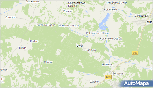 mapa Dwór gmina Nurzec-Stacja, Dwór gmina Nurzec-Stacja na mapie Targeo