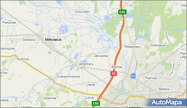 mapa Jakuszów, Jakuszów na mapie Targeo