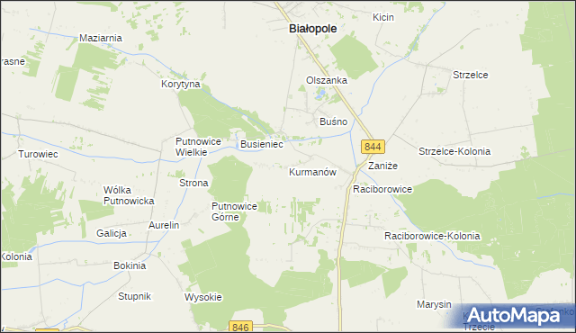 mapa Kurmanów, Kurmanów na mapie Targeo