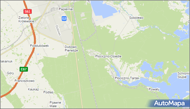 mapa Płociczno-Osiedle, Płociczno-Osiedle na mapie Targeo