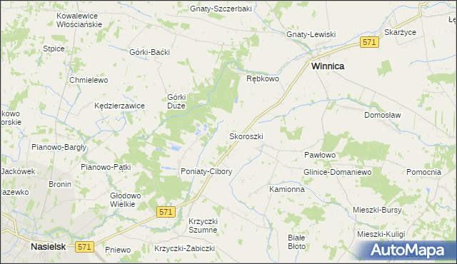 mapa Skoroszki, Skoroszki na mapie Targeo