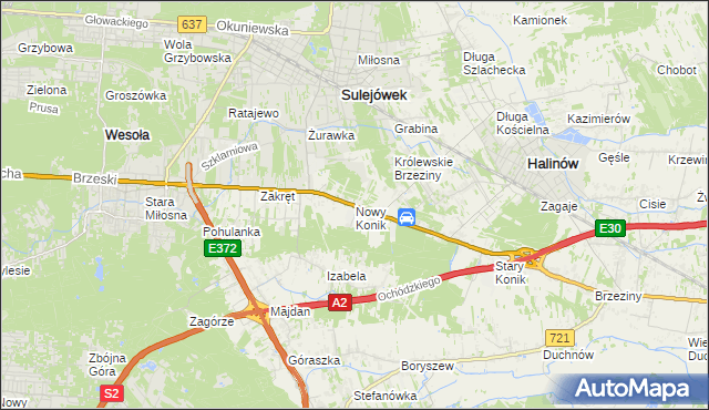 mapa Nowy Konik, Nowy Konik na mapie Targeo