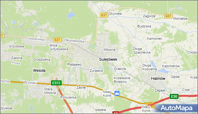 mapa Sulejówek, Sulejówek na mapie Targeo