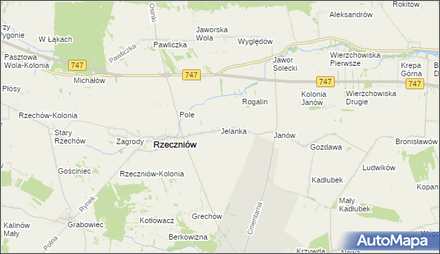 mapa Jelanka, Jelanka na mapie Targeo