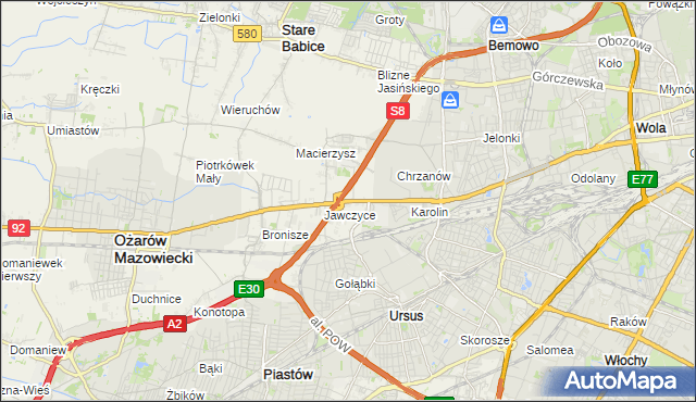 mapa Mory gmina Ożarów Mazowiecki, Mory gmina Ożarów Mazowiecki na mapie Targeo